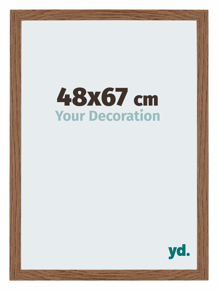 Your Decoration - Puzzellijst 48x67 cm - Eiken Rustiek - Puzzellijst 500-1000 stukjes - MDF Fotolijst - Mura