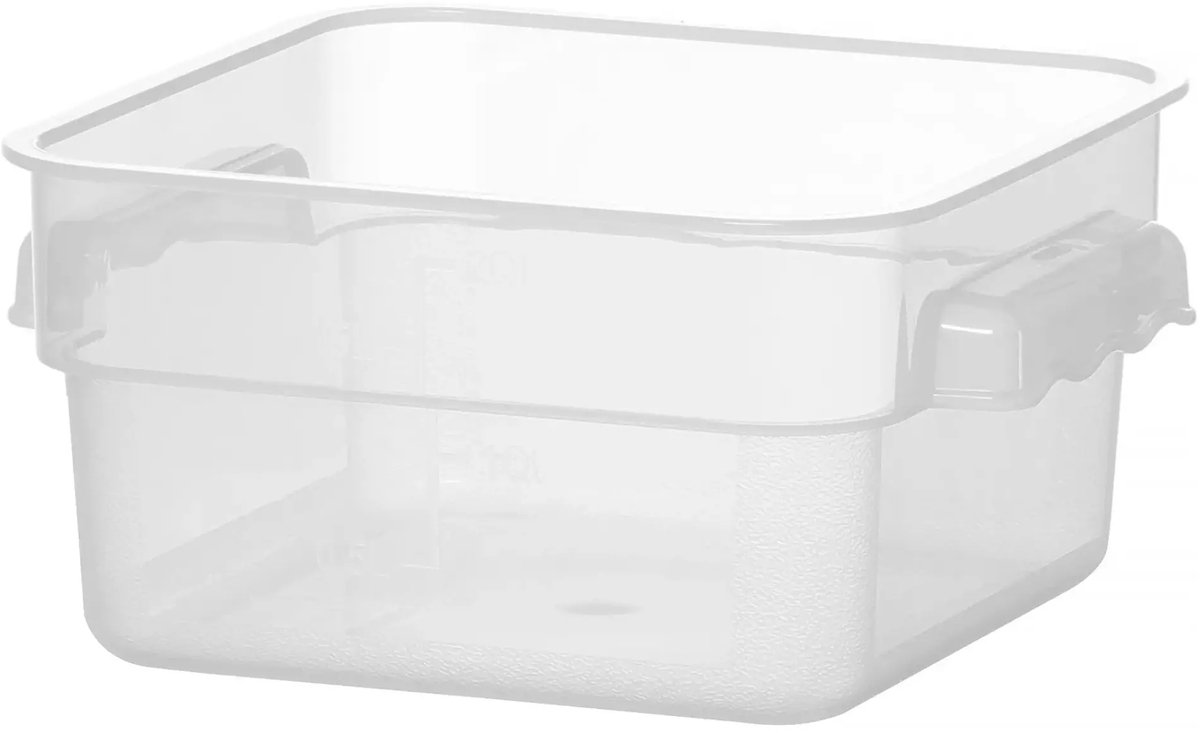 HENDI voedselcontainer 1 liter transparant BPA-vrij met schaalverdeling stapelbaar vaatwasmachinebestendig