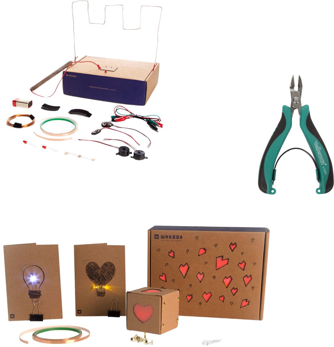 Whadda Tape-o-Tronics Knutseldoos 2 DIY Zenuwspellen - Creatieve Projecten - Thema Het Heelal - Inclusief Elektronica en Accessoires Geschikt Voor STEM-lessen Perfect voor Beginners en Gevorderden