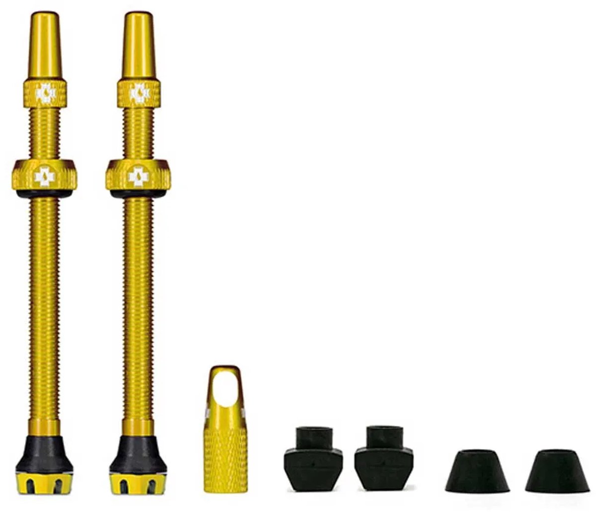 Muc-Off V2 Tubeless Valve Kit - Ventielen voor Racefiets en Mountainbike - 44mm - Goud - 6061 Aluminium - Set van 2 thumbnail 4