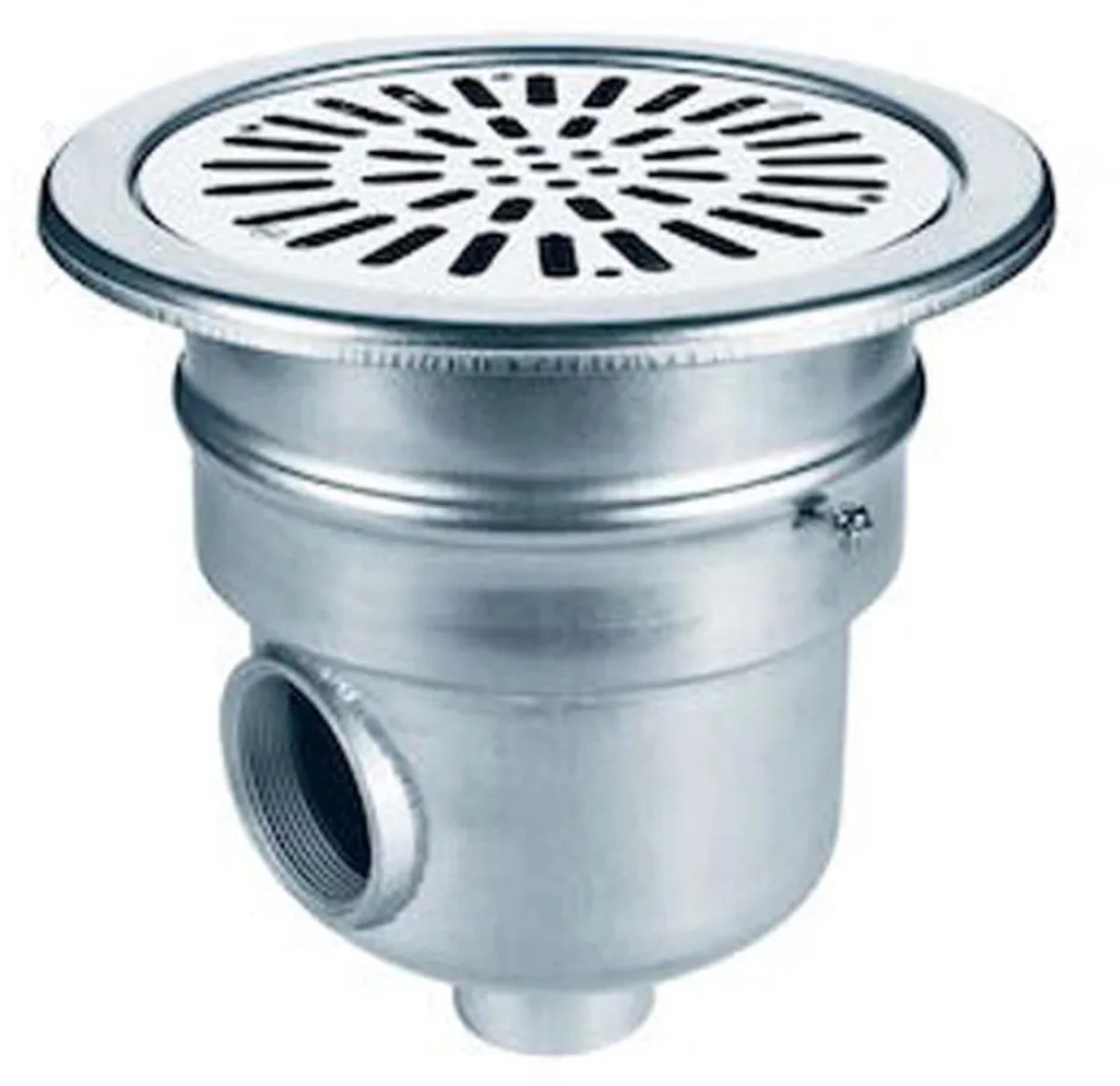 Astralpool Roestvrij Staal 00268 Aisi316 Ronde Zwembad Afvoer Zijuitlaat 2 Inch Uitgang Zilver