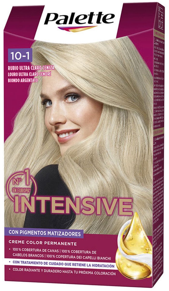 Permanente Kleur Schwarzkopf PALETTE INTENSIVE Nº 10.1-RUBIO ULTRA CLARO CENIZA