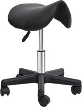 VDD - Zadelkruk Ergonomisch - Kapperskruk - Tabouret - Hoogte Verstelbaar - Rugleuning Kantelbaar en Verstelbaar