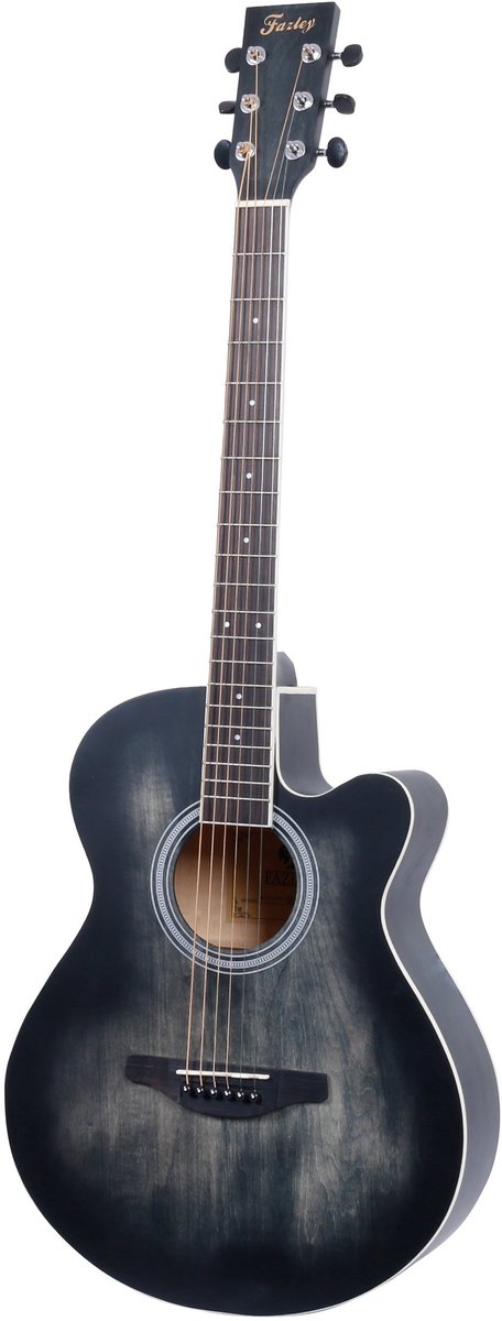 Fazley W55-COL-BK ColourTune western gitaar zwart
