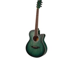 Akoestische Gitaar - Westerngitaar - Voor Beginners - Linde Body - Groen - ColourTune Series