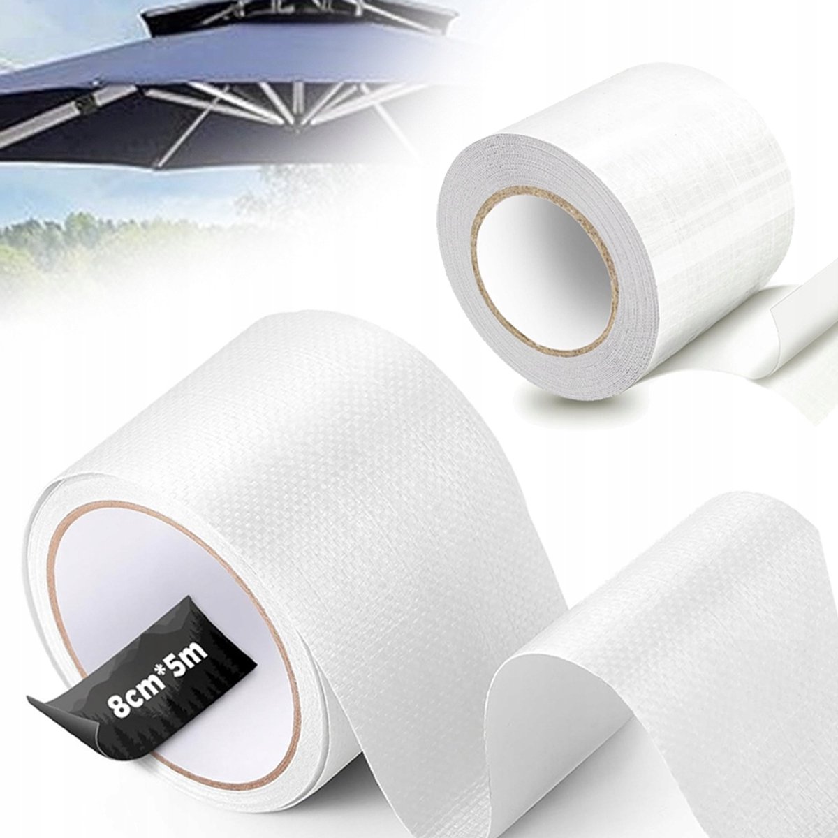 PE Waterdichte Stoffen Tape - Waterdichte Tape - voor Tenten, Parasols, Partytenten, Zeildoeken - 5 m X 8 cm