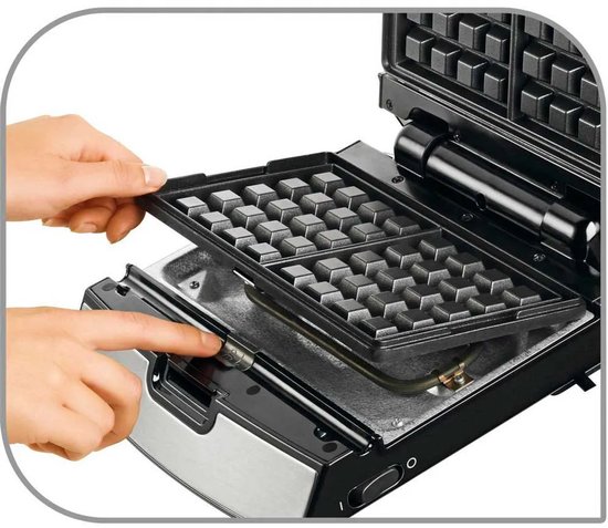 Tefal Snack Collection SW854D - Contactgrill & Tosti-ijzer - 4 verschillende Platen voor tosti's, wafels, panini's en poffertjes- RVS - Anti-aanbaklaag