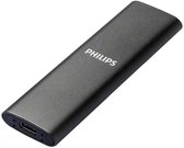 Philips externe SSD 250GB - draagbare SSD schijf - USB-C - aluminium - Space grey