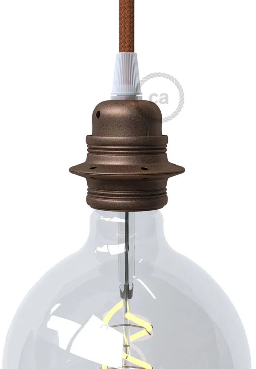 Creative Cables Conische Metalen E27 Lampenkap Lamphouderset Transparant