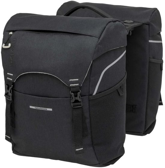 New Looxs Sports Double - Dubbele Fietstas - Ingebouwde Racktime Adapter - Afneembare Fietstas van Waterdicht Polyester - 32 Liter - Zwart van New Looxs — afbeelding 3