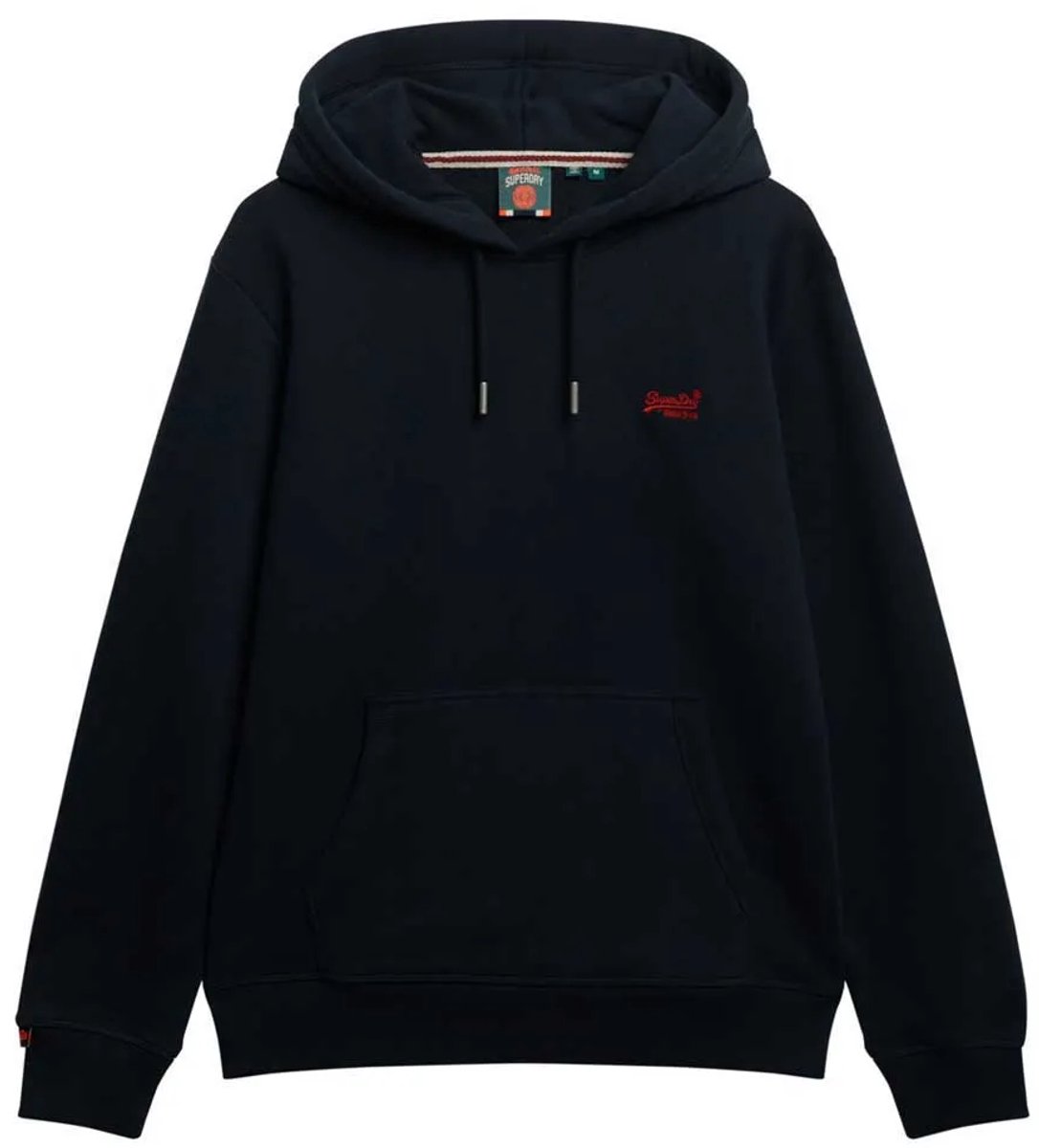 Superdry Essential Logo Hoodie Heren Hoodies Marineblauw