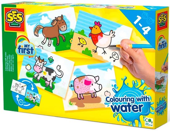 SES - Kleuren met water - Boerderij dieren