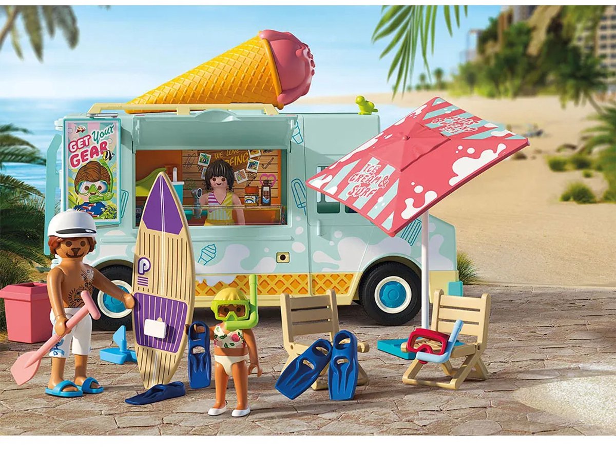 PLAYMOBIL My Life: IJscowagen met surfshop - 71904 — afbeelding 9