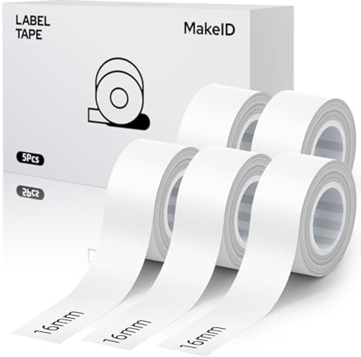 Labeltape 16 mm x 4 m - Waterdichte Gelamineerde Vervangingen voor Thermische Stickers
