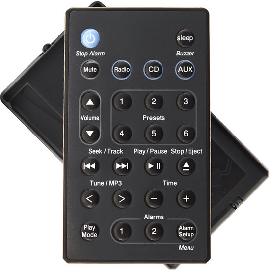 Télécommande de remplacement (noire) compatible avec les systèmes audio Bose Wave AWRCC1, AWRCC2, AWRCC3 et AWRCC4.