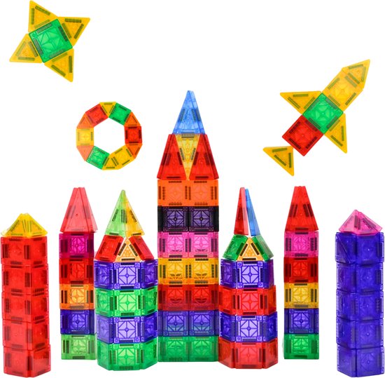 Magna Minds Mini - Magnetic Tiles - Magnetisch Speelgoed - Constructie speelgoed - Magnetische tegels - Montessori speelgoed - Magnetic toys - Magnetische bouwstenen - Speelgoed Kinderen