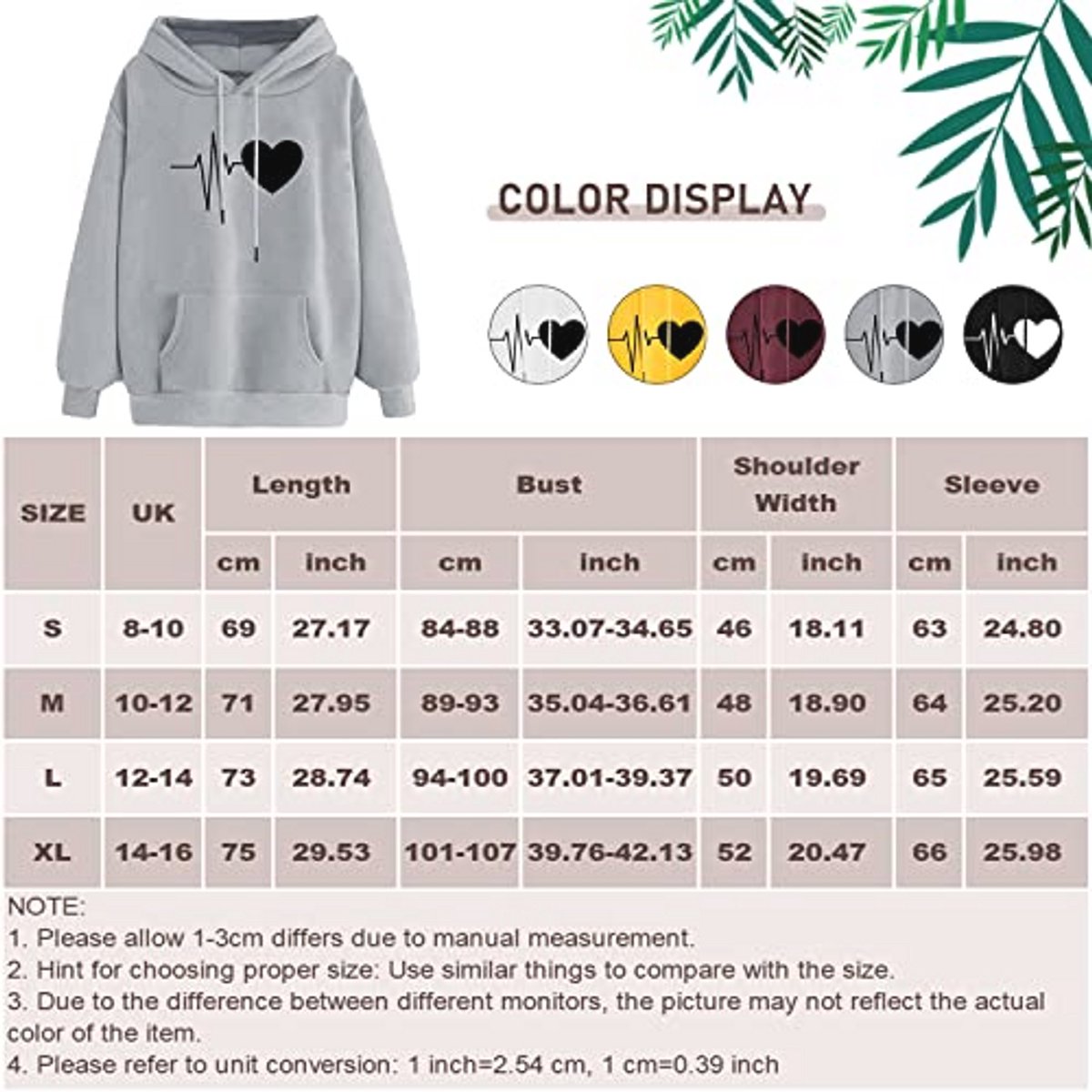 Dames Hoodie Sweatshirt Lange Mouwen met Zakken - Casual Oversized Trui