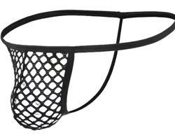 Heren String Zwart Net - Mannen Underwear String Net Design - Erotische Heren Ondergoed - Mesh String voor Mannen - Maten XS S M L XL 2XL 3XL 4XL - La Nuita