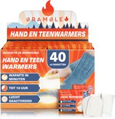 Bramble - Combinatiepakket met 40 paar hand- en teenwarmers (20 paar handwarmers, 20 paar teenwarmers) Tot 10 uur warmte