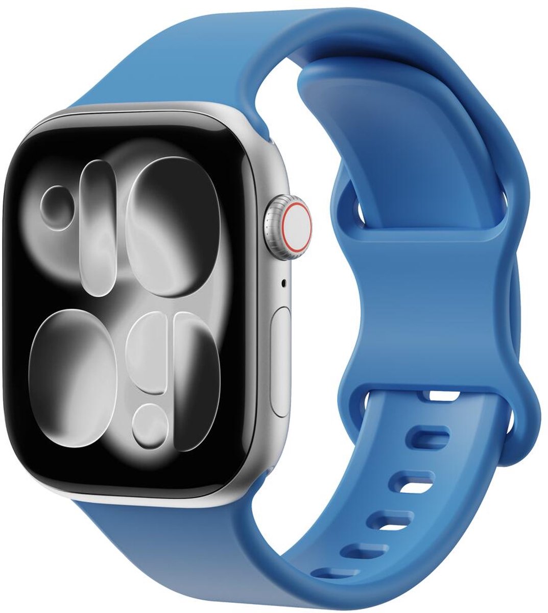 SBG Siliconen Bandje Geschikt voor Apple Watch 1/2/3/4/5/6/7/8/9/10/11/SE/Ultra - 49/46/45/44/42MM - Horlogebandje Blauw