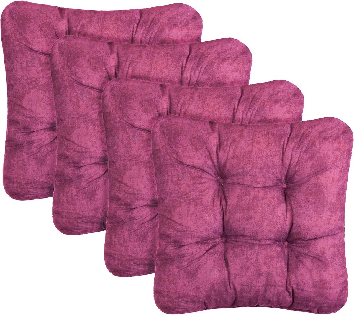 Stunq® Comfortabele Zitkussenset voor Stoelen in Moderne Bessen Tinten