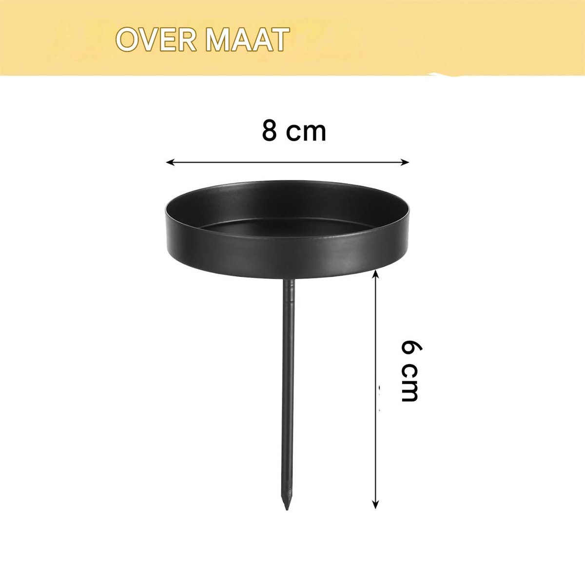 Ynkkvre - Kaarsenhouder adventskrans zuilkaarsen zwart 8 cm – set van 4 adventskandelaars zonder pin adventsplaat krans voor het plaatsen van kaarsen kerstdecoratie tafeldecoratie – foto 5