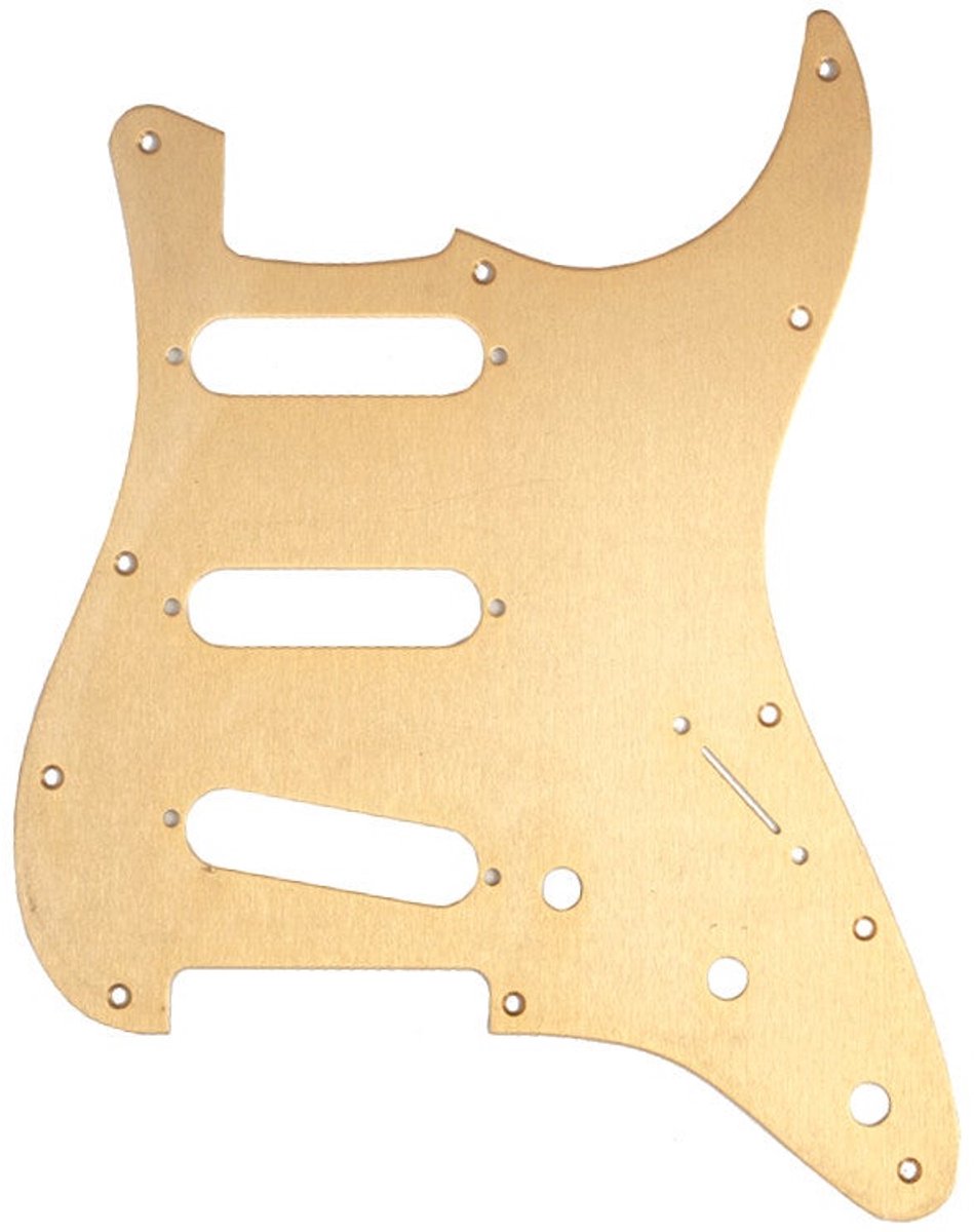 Fender Modern Style Pickguard Strat goud Anodized 1-Ply 11-Hole - Pickguard