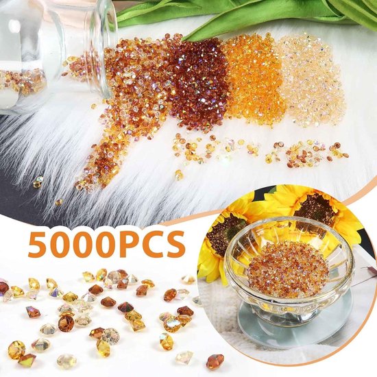 TOAOB Kristallen, acryl, diamanten, 5000 stuks, 4 mm, diamant