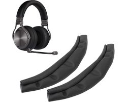 Vervangende hoofdbandhoes eiwitleren hoofdbandbeschermer zwart geschikt voor Virtuoso RGB Wireless SE.