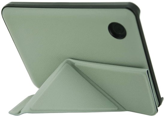 Origami Sleepcover - Hoesje Geschikt voor Kobo Clara Colour- Book Case Hoes Cover - Agave Green Blue - ereader hoesje - cover van Origami — afbeelding 2