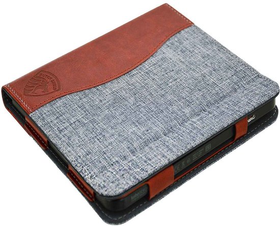 Hoesje Geschikt voor Kobo Libra H2O Sleepcover Jeans Style Hoes Grijs - ereader hoesje - cover van Merkloos — afbeelding 4