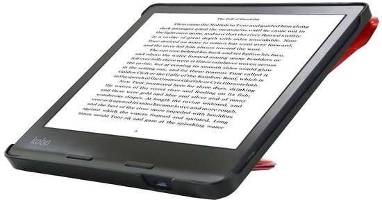 Origami Sleepcover Geschikt voor Kobo Sage Hoes Rood * - ereader hoesje - cover van Origami Sleepcover — afbeelding 3