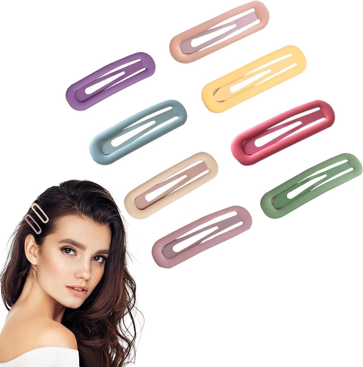 Grote Haarspelden 8 Stuks - Metalen Haarspelden met Antislip - Set van 6,8 cm Lang