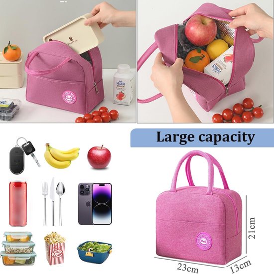 Kleine isolerende koeltas 6L - Ruimtebesparende en handige thermotas voor school, kantoor, picknick en reizen — afbeelding 3