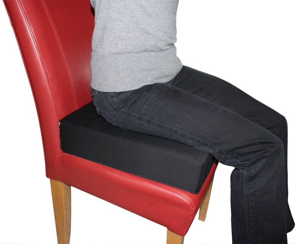Zitverhoger XL Orthopedisch 43x43 cm - Comfortabel Kussen met Antislip en Draagriem