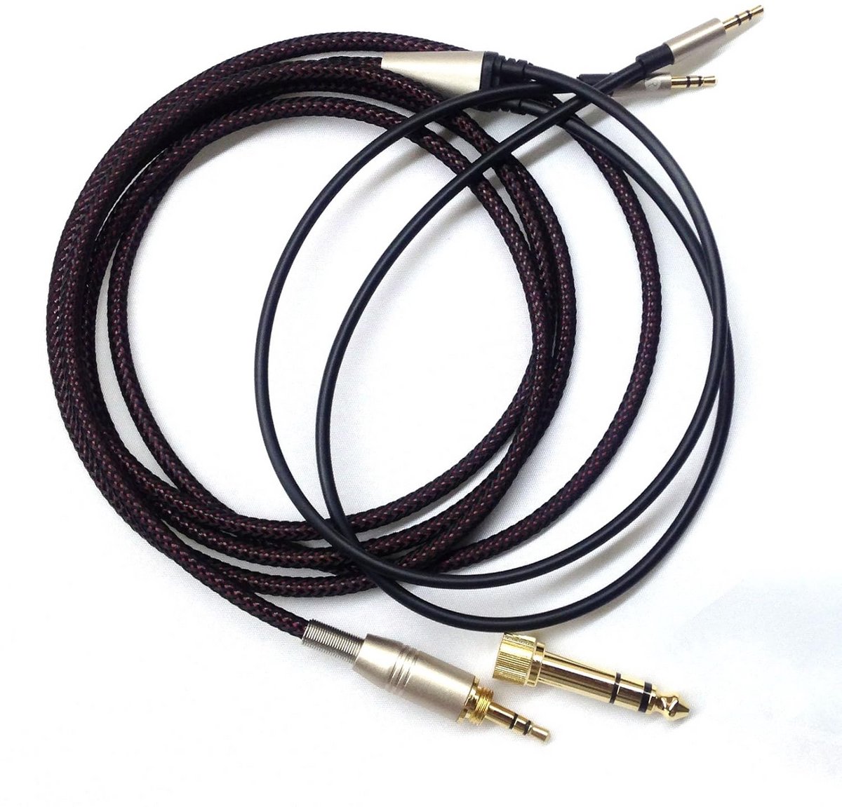 Vervangende Audiokabel voor Hoofdtelefoons 3,5 mm/6,35 mm naar Dual 2,5 mm Jack