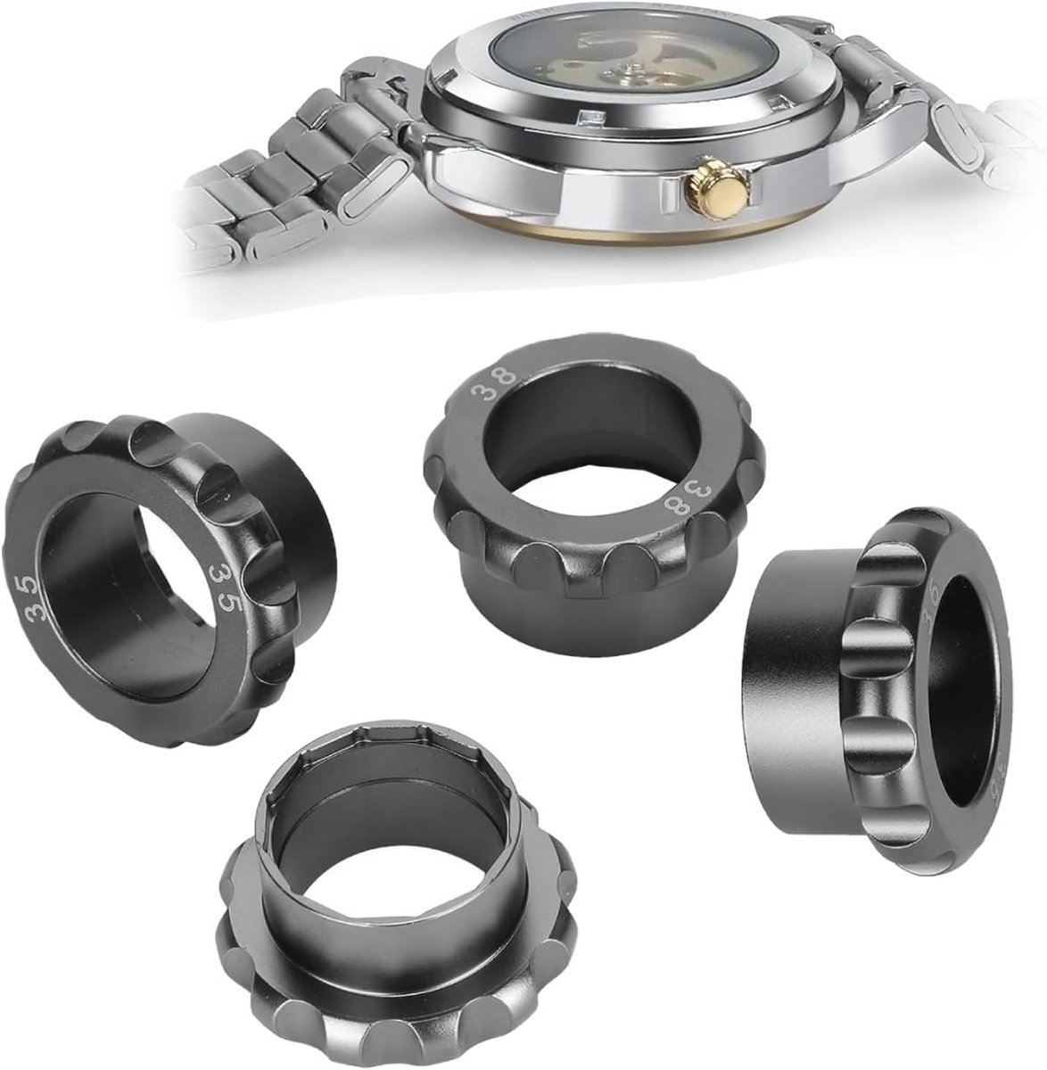 Professionele Back Case Opener Remover voor Horloges - 4 Grootte (34-38 MM)