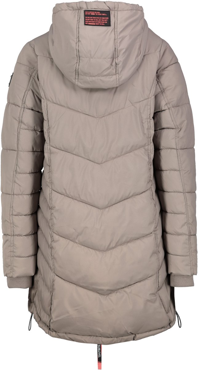 Sublevel Damen Winterjas met capuchon en doorlopende rits