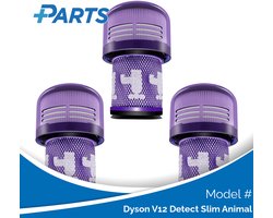 Dyson V12 Detect Slim Animal Filters (3 Stuks, Plus.Parts® alternatief voor 971517-01)