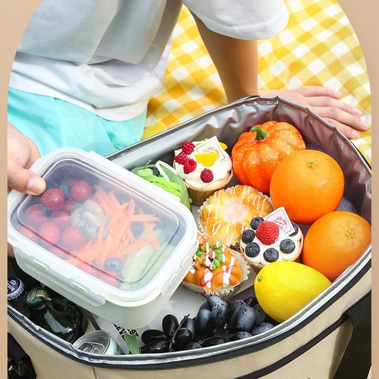 Geïsoleerde Koeltas - Koeltassen - Lunchtas - 40x25x29 cm - 30 Liter - Roze - 3 Laags - Geïsoleerde Koeltassen - Picknicktas - Handvat Riem - Lekvrij en Waterdicht - voor Kantoor, Camping, Picknick, Reizen - Thermotas voor Levensmiddelentransport van Merkloos — afbeelding 4