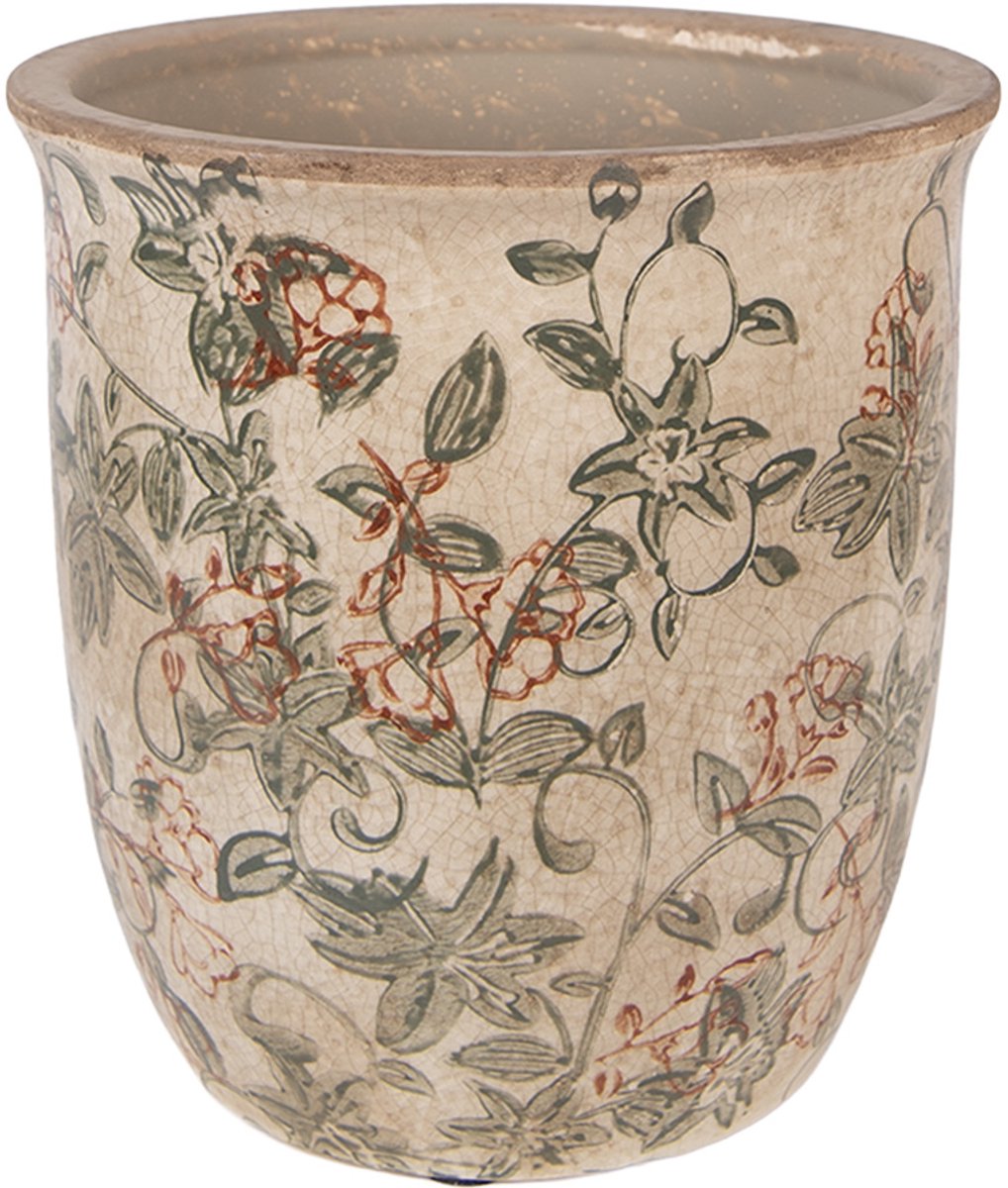 Clayre & Eef Bloempot Ø 15x15 cm Beige Keramiek