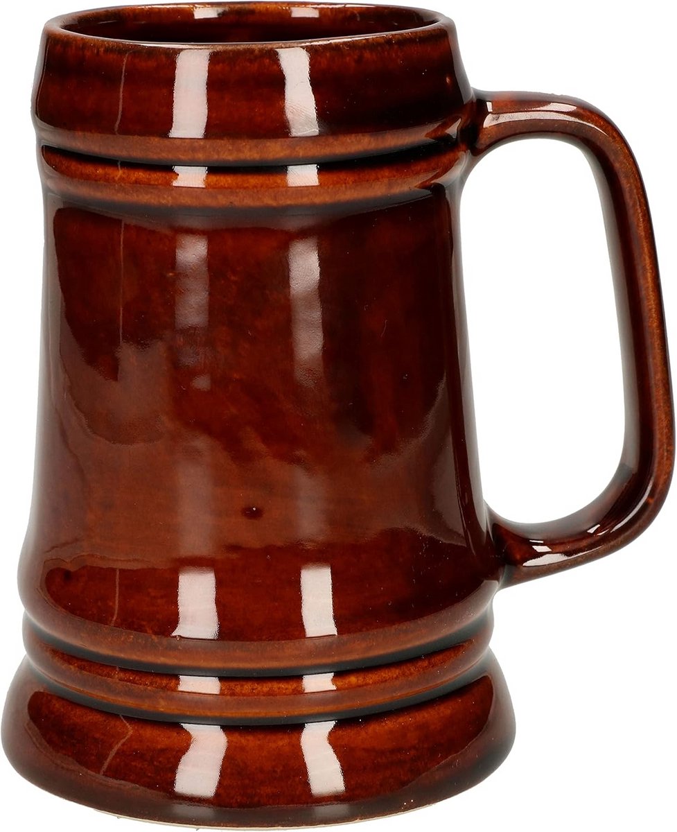 Keramische Steenpot 0,5L - Bierpul met Handgreep en Touw voor Bier, Wijn en Drankjes