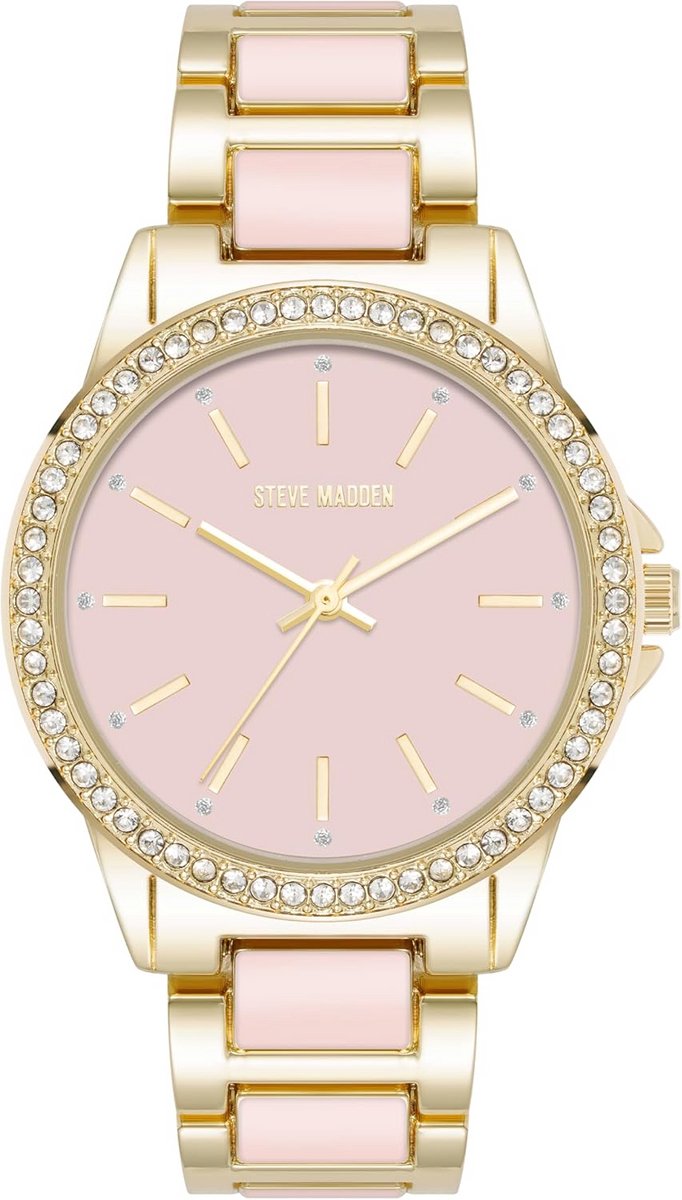 Dames armbandhorloge met echte kristallen accenten