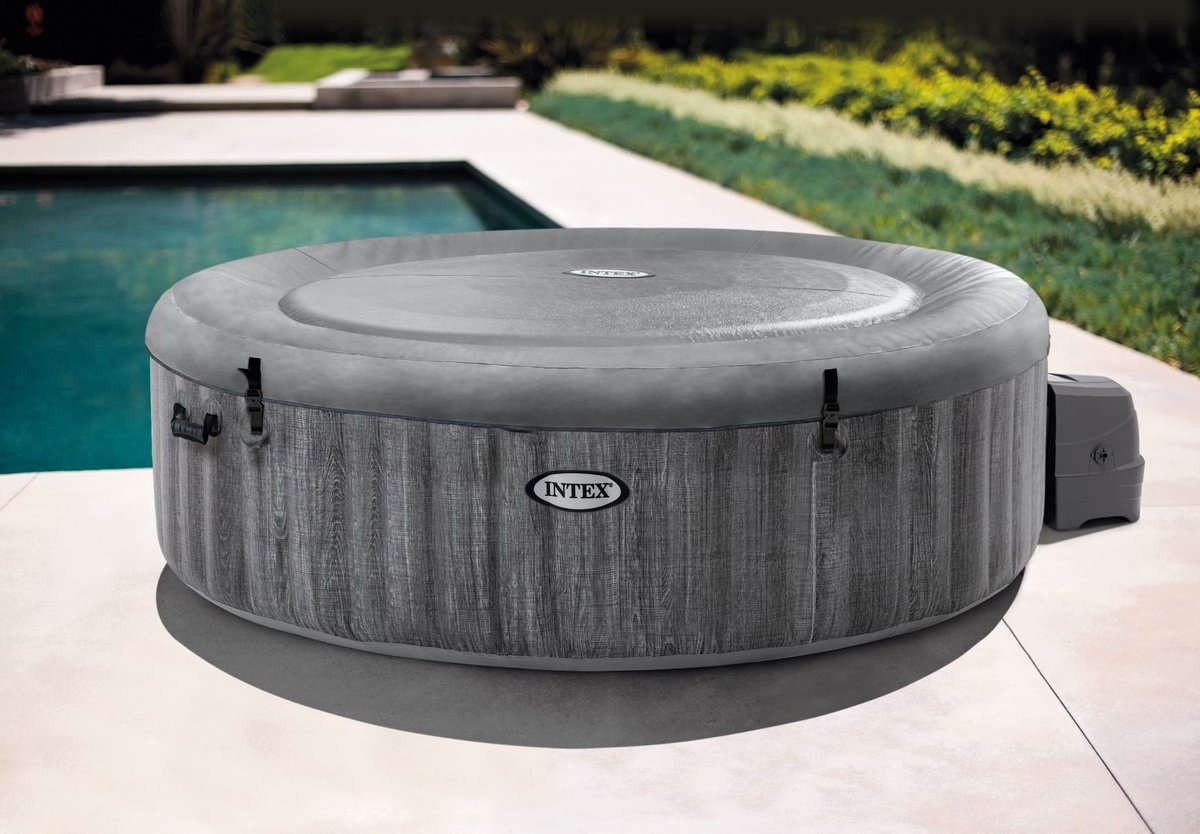 Intex PureSpa Greywood Deluxe Bubble Massage opblaasbare spa - 6 personen