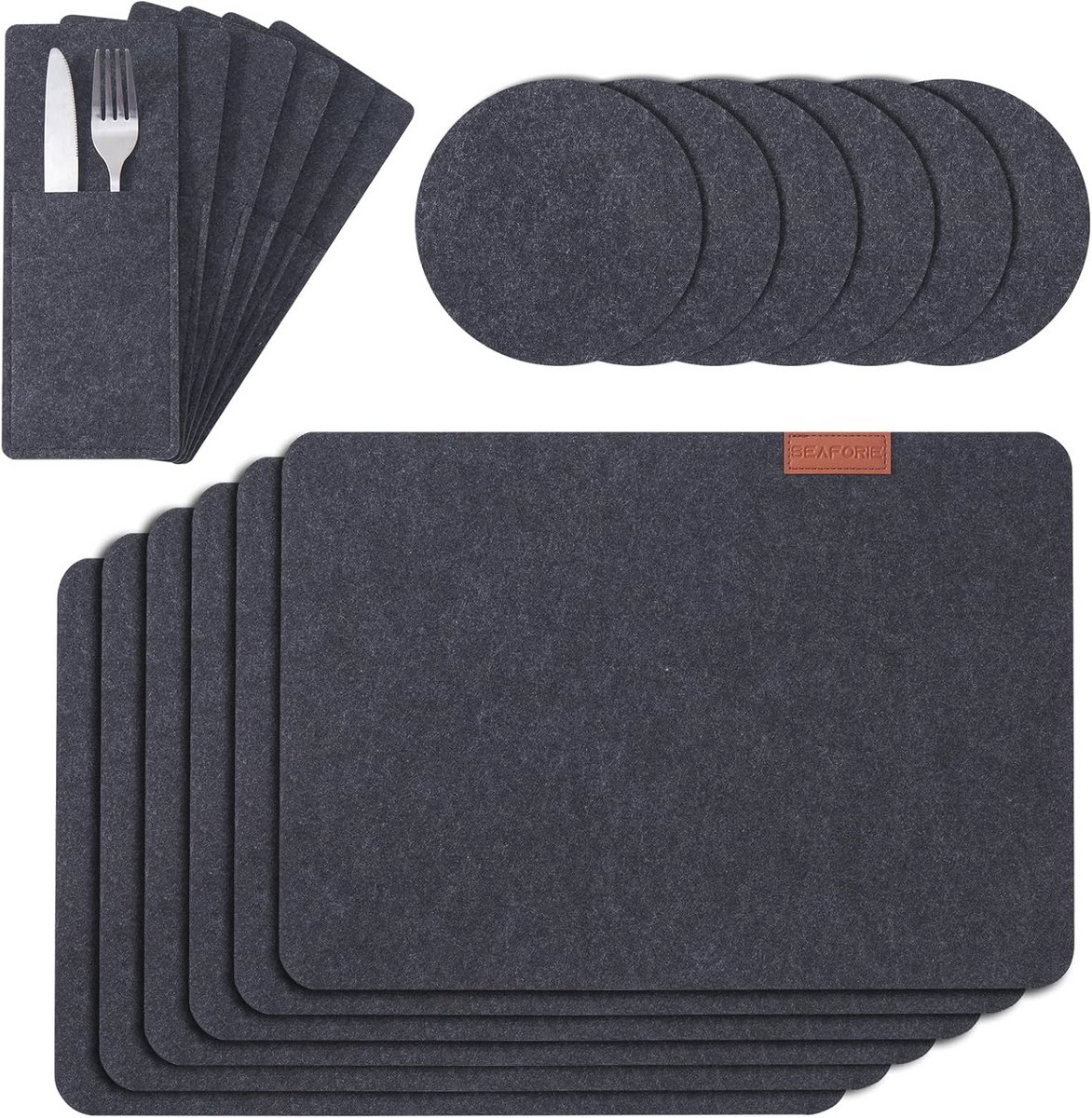 Afwasbare placemats set van 18 - Antislip tafelonderleggers, hittebestendig en vaatwasmachinebestendig