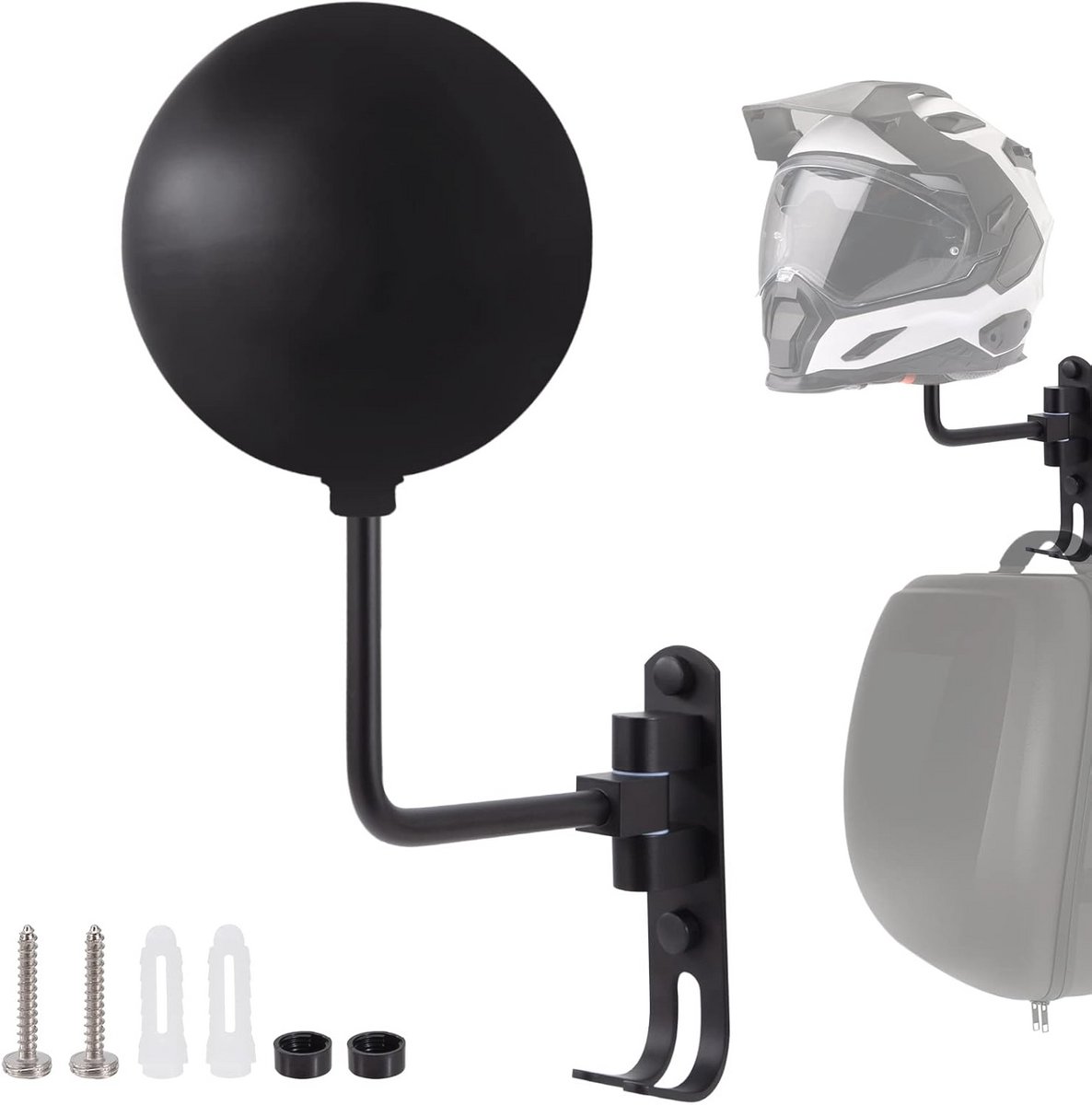 Wandmontage Helmhouder - Draaibaar en Sterk