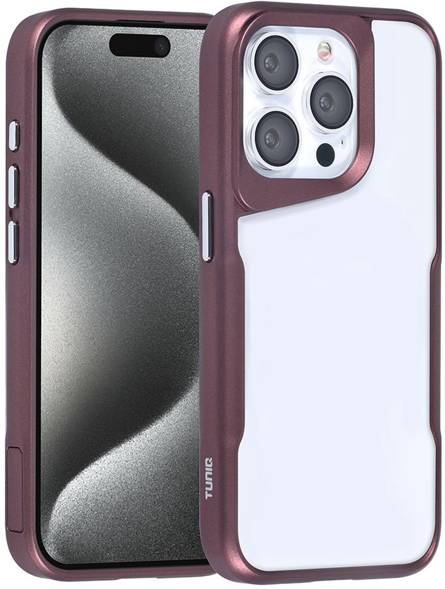 TUNIQ telefoonhoesje voor Apple iPhone 15 Pro - Siliconen backcover - Rood