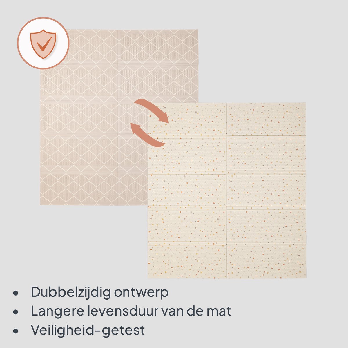 Lionelo Zora Speelmat Baby – Premium Foam Speelkleed 180×200×1.5 cm – Dikke Dubbelzijdige Kruipmat Antislip – Boho Beige Speeltapijt voor Woonkamer & Kinderkamer – Opvouwbaar + Opbergtas – Baby Speelgoed vanaf 0+ Maanden – Grote Speelmat voor Cadeau thumbnail 8