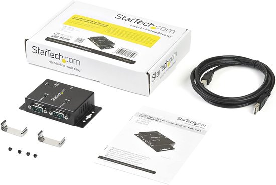2-Port USB naar RS232 Serie Adapter - USB DB9 Hub met 2x DB9 Plug en 1x ...