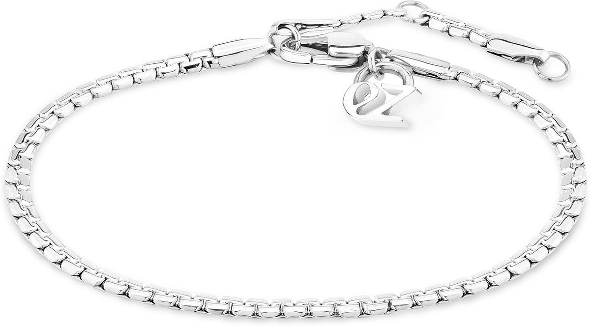 Zilverkleurige RVS Armband met schakelontwerp 210 mm